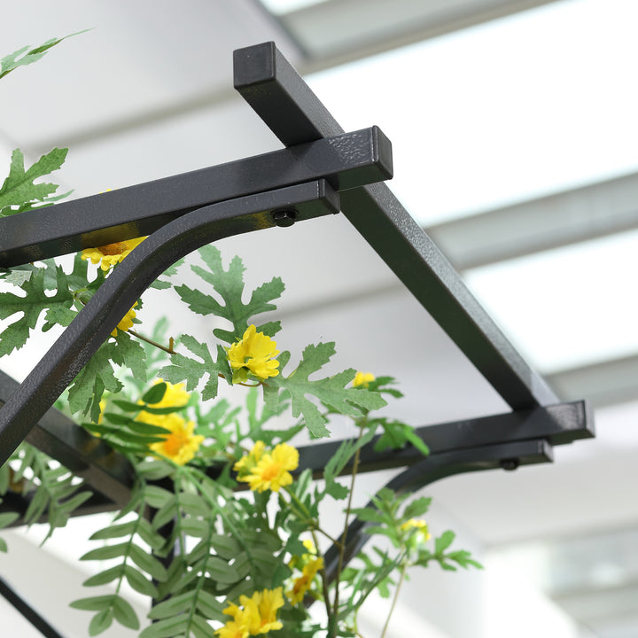 210cm Decorative Metal Garden Trellis Arch with Durable Steel Tubing &amp;