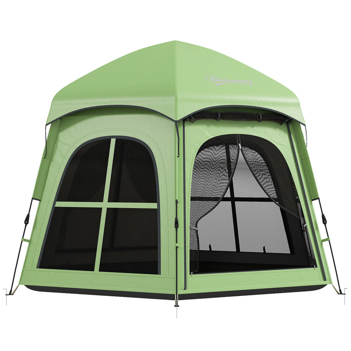 Pop Up Tent 3000mm Waterproof Instant Camping Tent 3-4 Person with 2 D