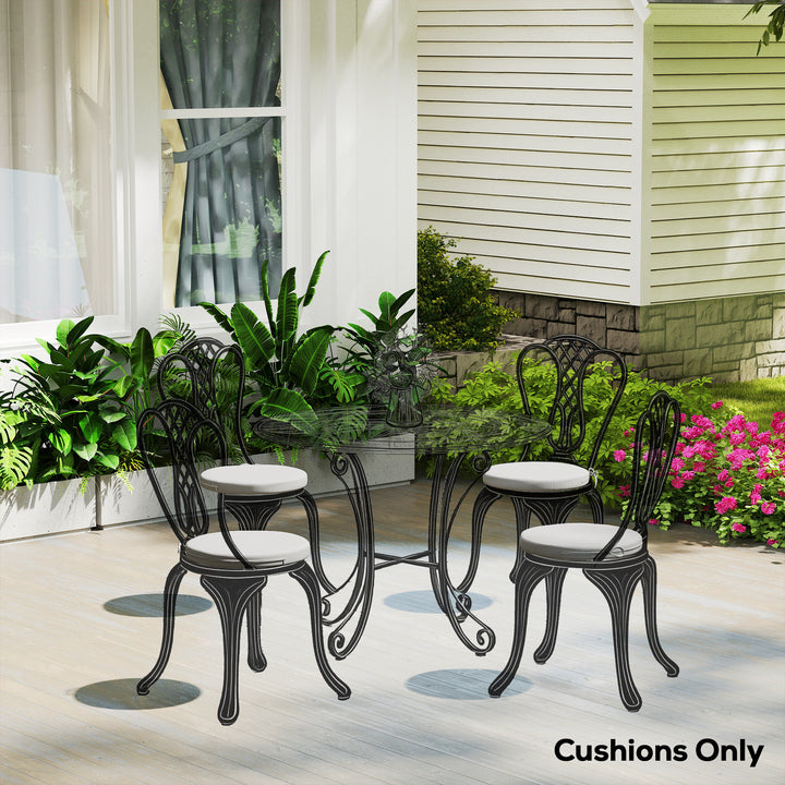 Outdoor Bistro Chair Cushions Set of 4 with Removable Cover, 41 x 41 x