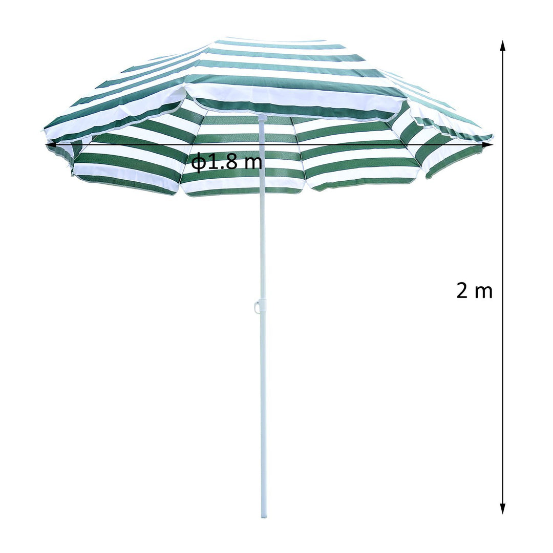 Outsunny Large 1.8m Patio Garden Beach Sun Crank Umbrella Sunshade Folding Tilt Crank Parasol New | Aosom UK