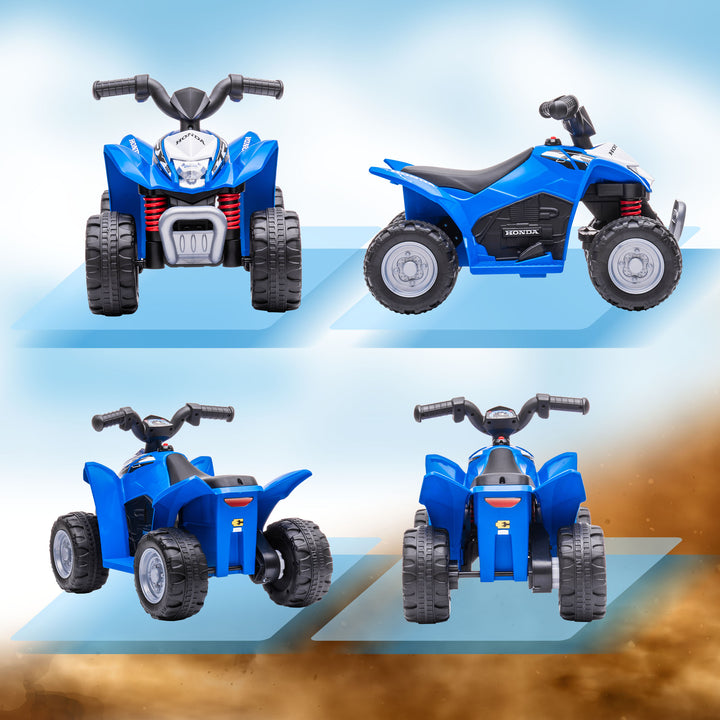 AIYAPLAY Honda Licensed Kids Electric Quad Bike 6V ATV Ride On for 1.5-3 Years Blue