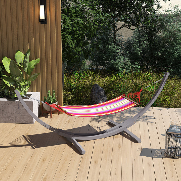 3.25m Wooden Hammock Stand Universal Fit Garden Picnic Camp Accessories, Grey