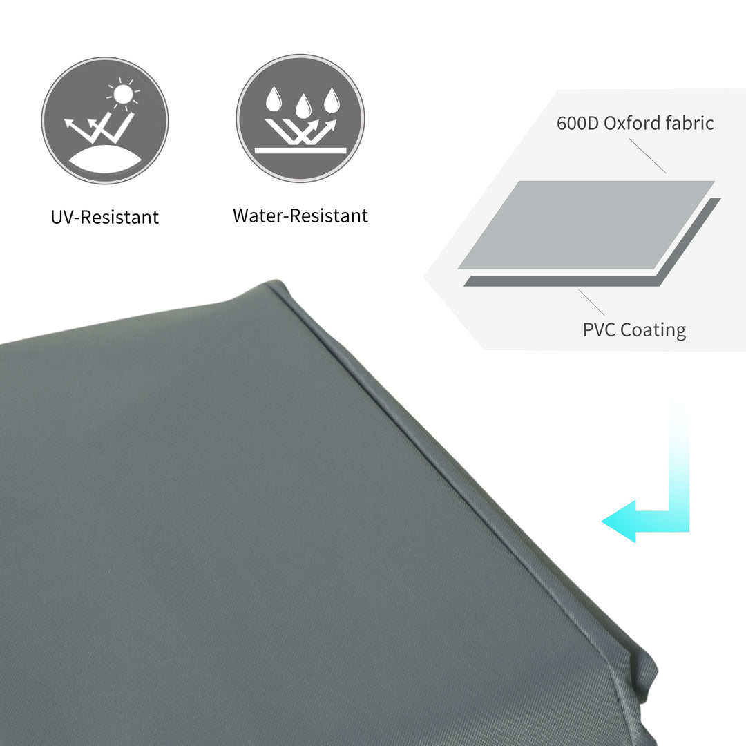 Rectangular Patio Garden Furniture Cover Waterproof for 3 Seater Sofa Bistro Set, UV Resistant Protection 600D Oxford Fabric Rattan Lounge Clean Cover, 190 x 72 x 76cm, Grey