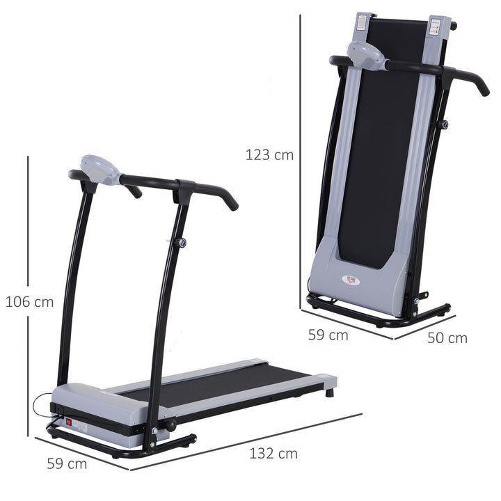HOMCOM Foldable Walking Treadmill, Aerobic Exercise Machine w/ LED Display, for Home, Office, Fitness Studio