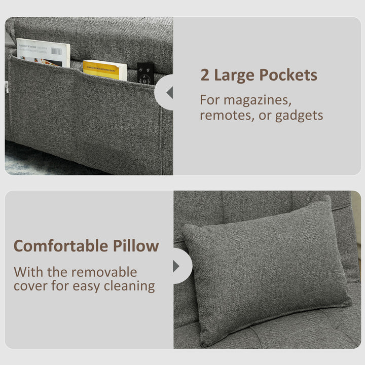 Four-In-One Single Sleeper Chair - Dark Grey