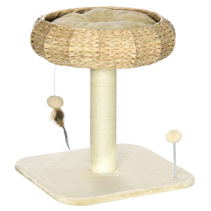 51cm Cat Tree Kitten Tower, with Sisal Scratching Post, Top Bed, Toy Ball