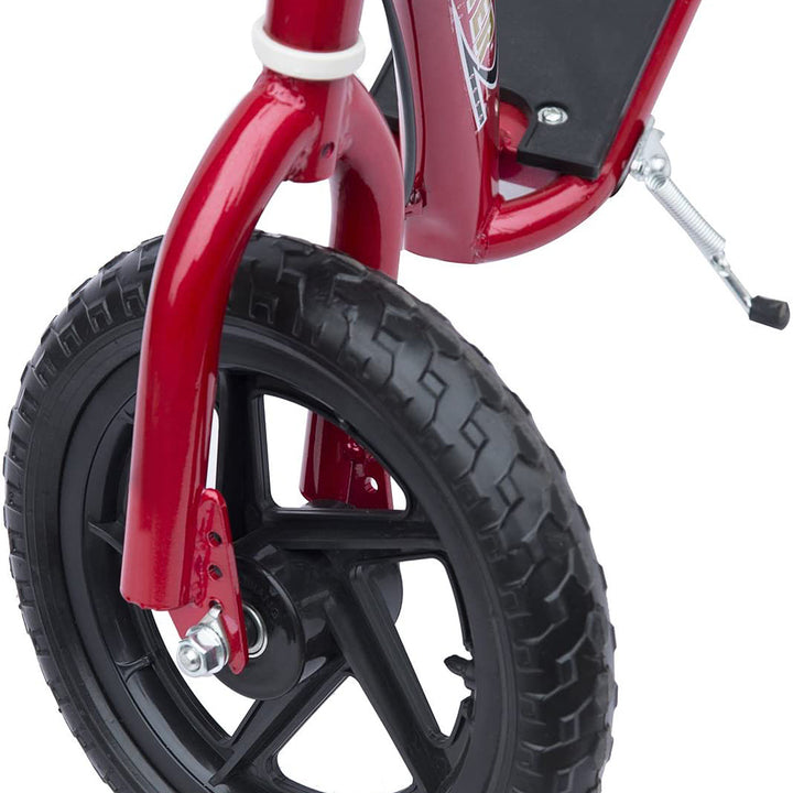 MCL Kids Scooter Kick Scooter, with 12" EVA Tyres, Rear Brake, Big Wheels Scooter for 5-12 Years , Red