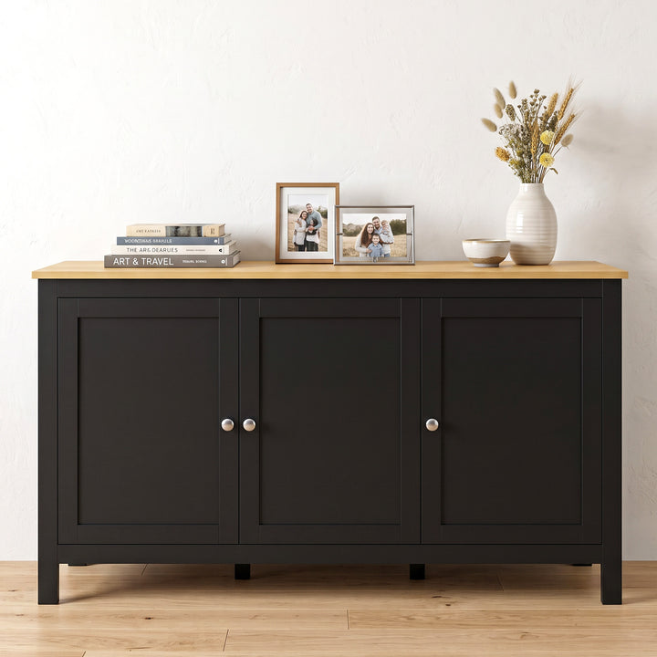 Sideboard, Buffet Cabinet with Doors and Adjustable Shelves for Living