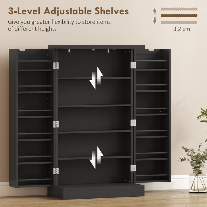 Kitchen Cupboard, Freestanding Multi-Storage Kitchen Pantry Cabinet wi