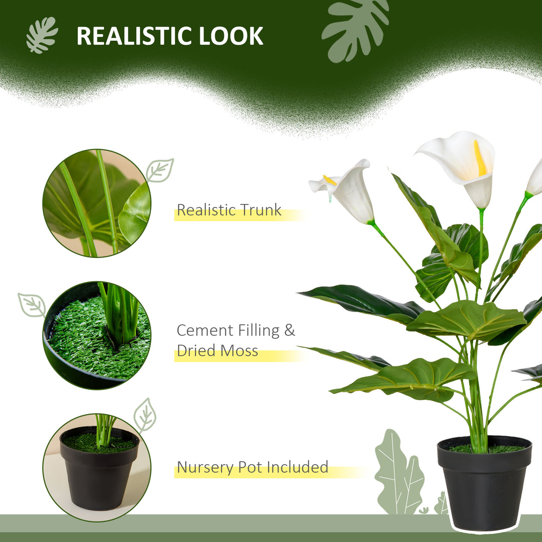 5ft Artificial Tree, Indoor Fake Eucalyptus with White Tender Tips and Pot, for Home, Office, and Living Room Decor