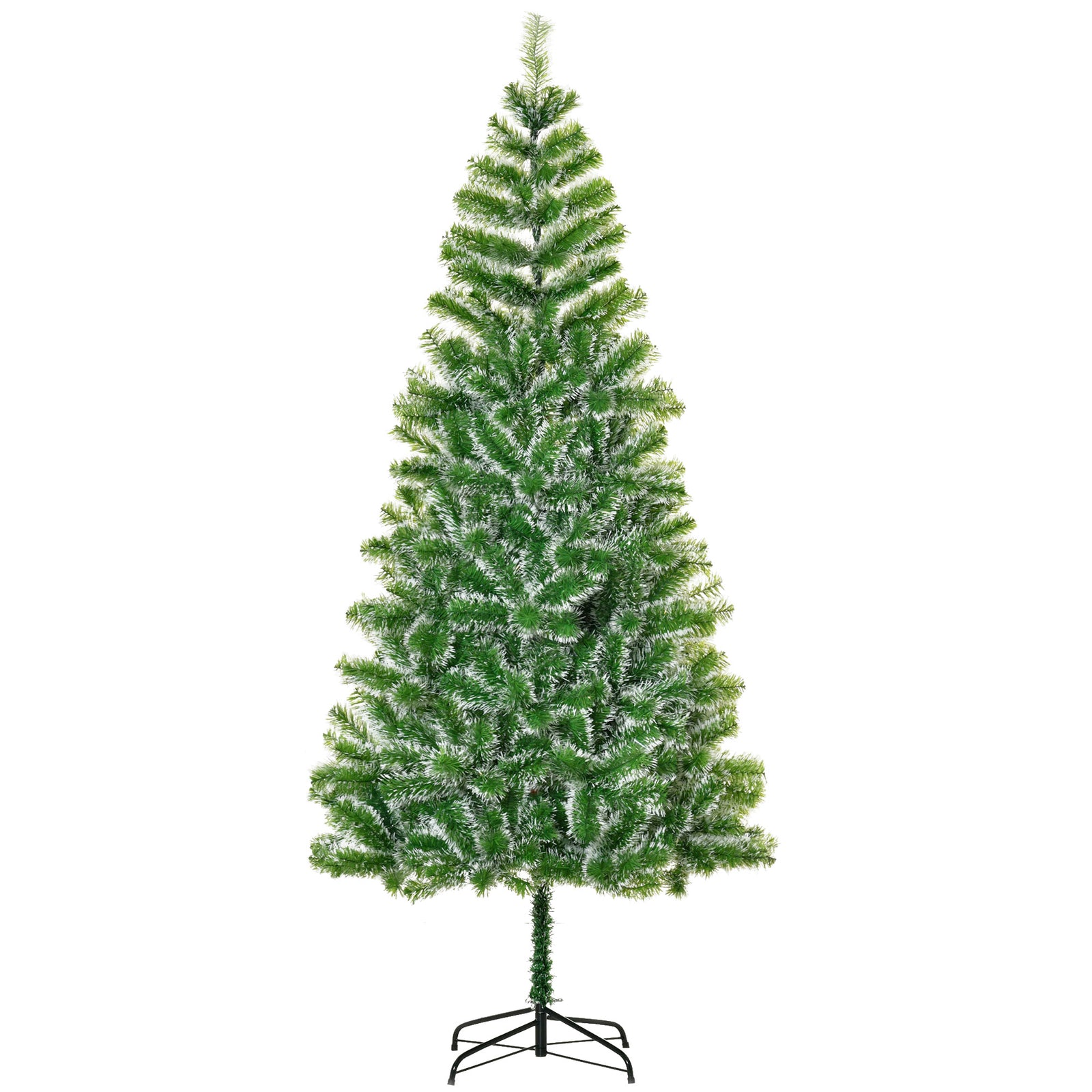 7FT Indoor Christmas Tree Artificial Decoration Xmas Gift with Metal Stand Branch Tips