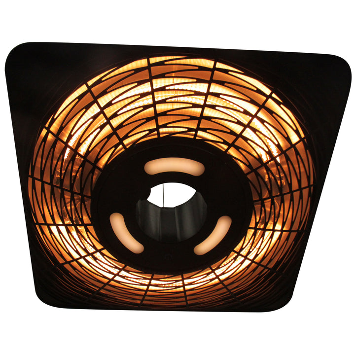 MCL 2000W Electric Hanging Patio Heater Ceiling Mounted Halogen Heating Indoor Outdoor with Remote Control Aluminium