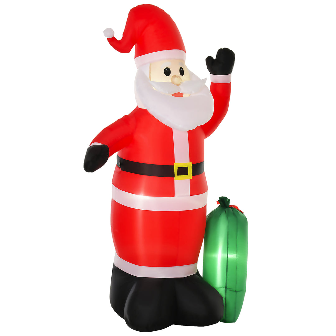 MCL 7.5ft Inflatable Christmas Santa Claus with LED Air Blown Xmas Décor Holiday Outdoor Yard Decoration