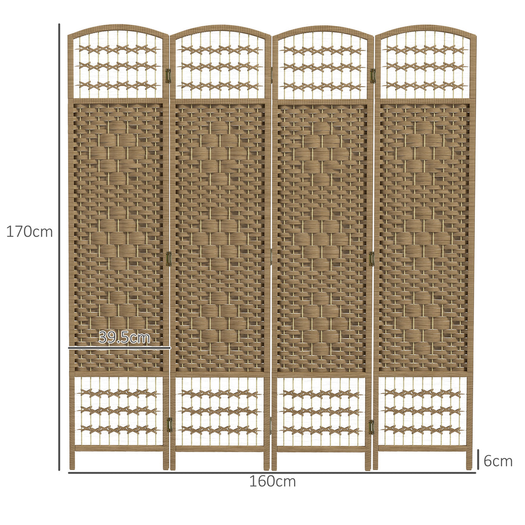 4 Panel Folding Room Divider, Privacy Screen, Paravent Partition Separ