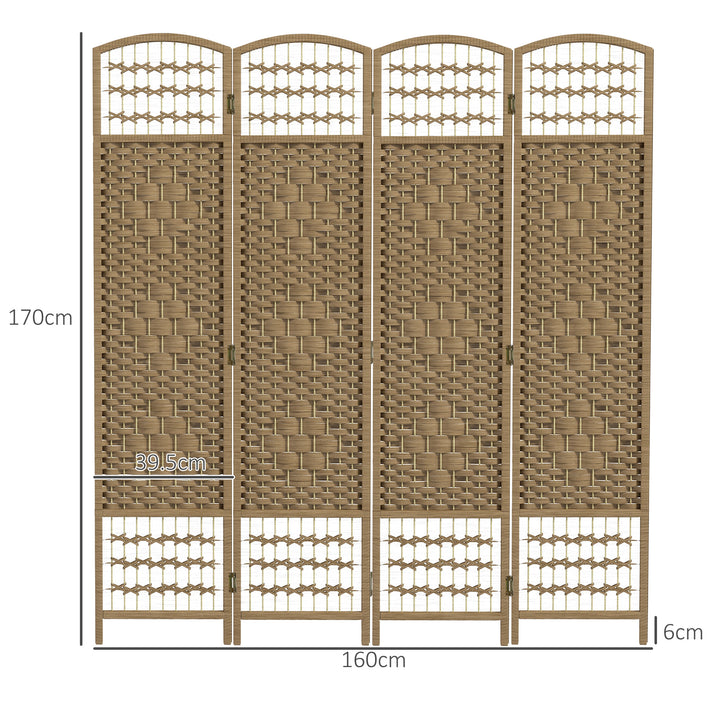 4 Panel Folding Room Divider, Privacy Screen, Paravent Partition Separ
