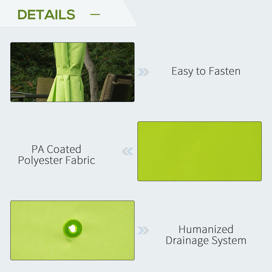 MCL 3 x 3(m) Garden Gazebo, Outdoor Gazebo Canopy Shelter with Curtains and Steel Frame for Lawn, Yard and Deck, Green