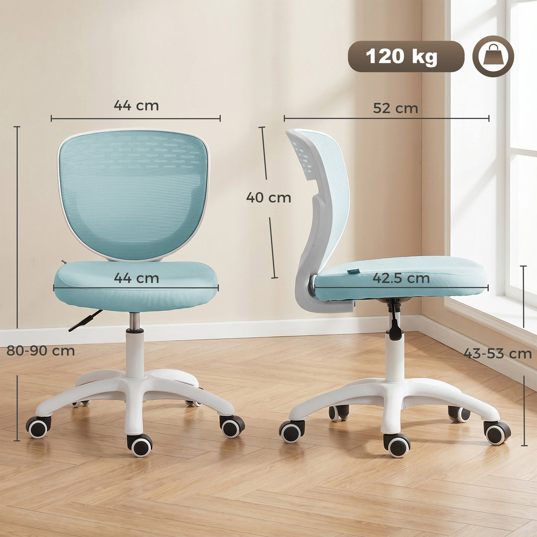 Office Chair, Armless Computer Desk Chair with Breathable Mesh, Adjust