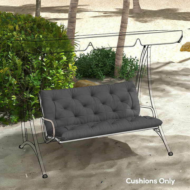 Garden Bench Cushion, 2 Seater Swing Chair Cushion, Seat Pad with Ties