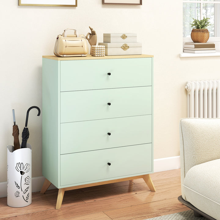4 Drawer Storage Cabinet, Chest of Drawers for Bedroom Living Room, Li
