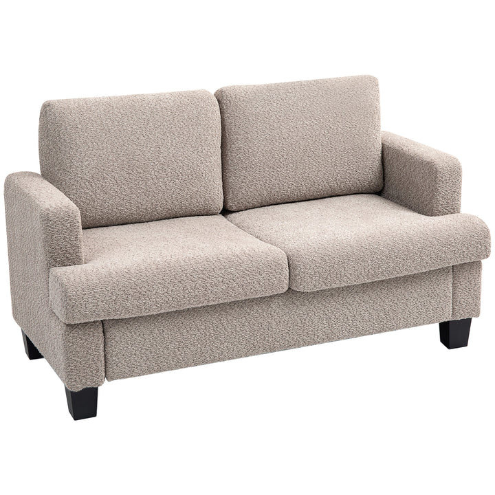 Two-Seater Chenille Sofa - Light Brown