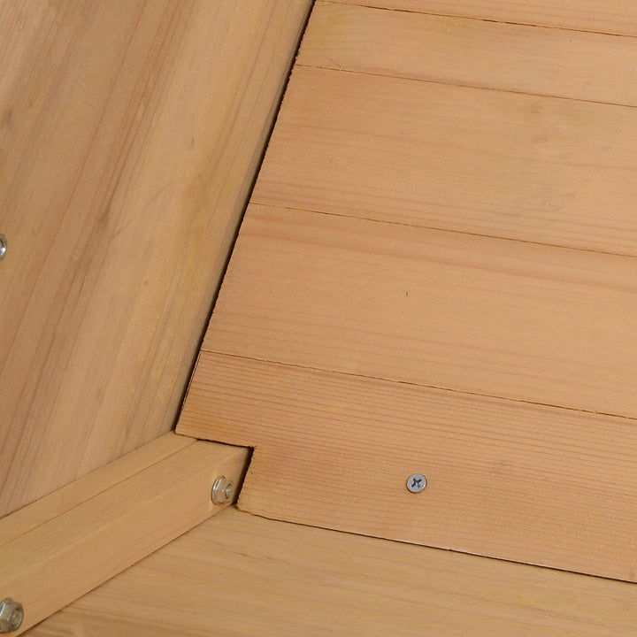 MCL Large Fir Wood Raised Plant Stand Oak Tone