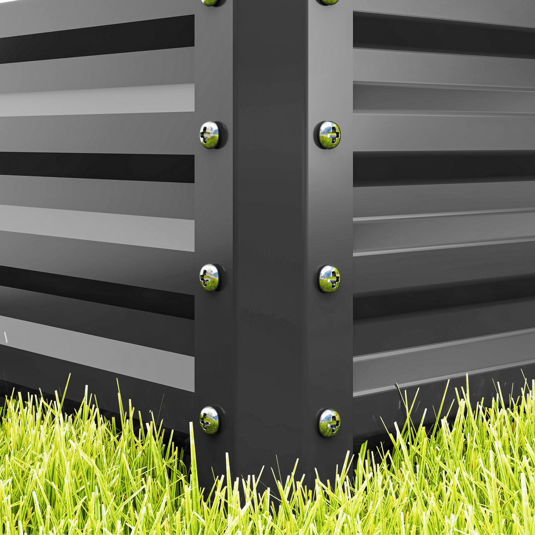 Set of Two 110 x 50cm Steel Planter Boxes - Light Grey