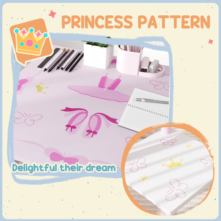 AIYAPLAY Princess-Designed Kids Table and Chairs Set for Activity, Art, Drawing, Toddler Table and Chairs Set for Playroom