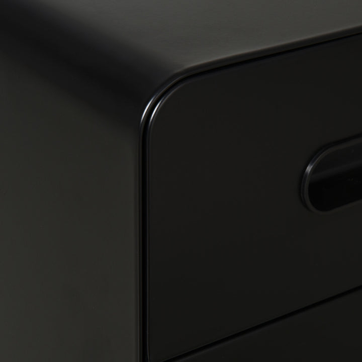 Lockable File Cabinet with 3 Drawers, Vertical Office Drawer for A4, Letter, Legal Size, Anti-tilt Design, Pre-Assembled Body, Black