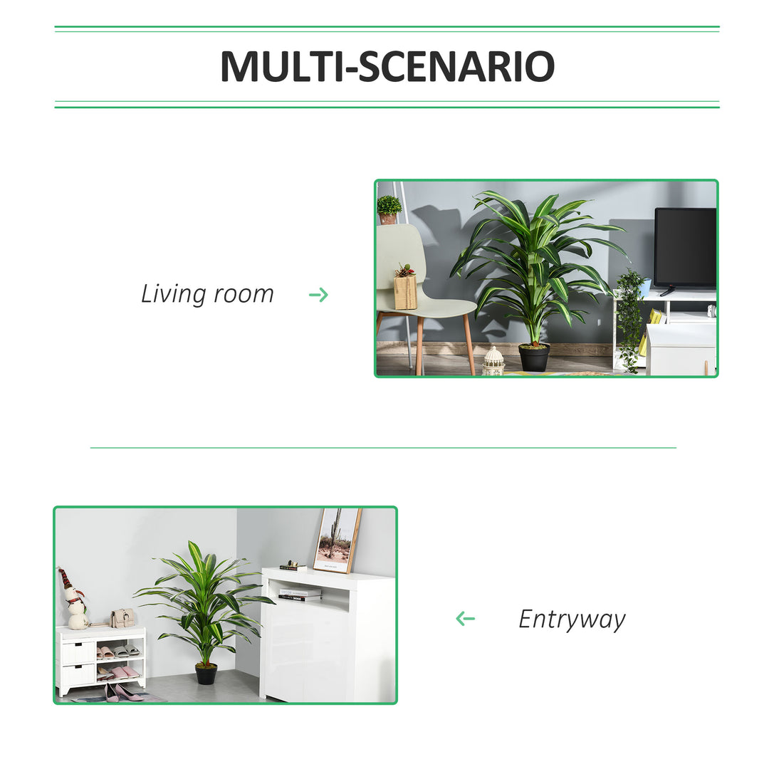 Artificial Plant in Pot, Fake Plant for Home Indoor Decor, 110cm, Green