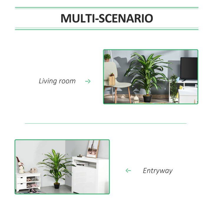 Artificial Plant in Pot, Fake Plant for Home Indoor Decor, 110cm, Green