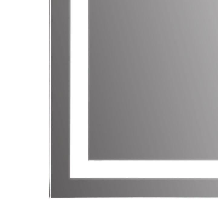 MCL 80x60cm LED Bathroom Mirror Wall Mounted Vanity Light Illuminated w/ Touch Switch Accessories Home Furnishings