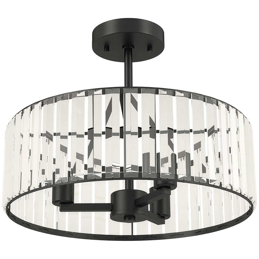 Crystal Ceiling Light, Semi Flush Mount Modern Crystal Chandelier Ceil