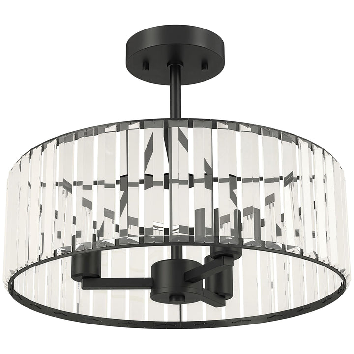 Crystal Ceiling Light, Semi Flush Mount Modern Crystal Chandelier Ceil