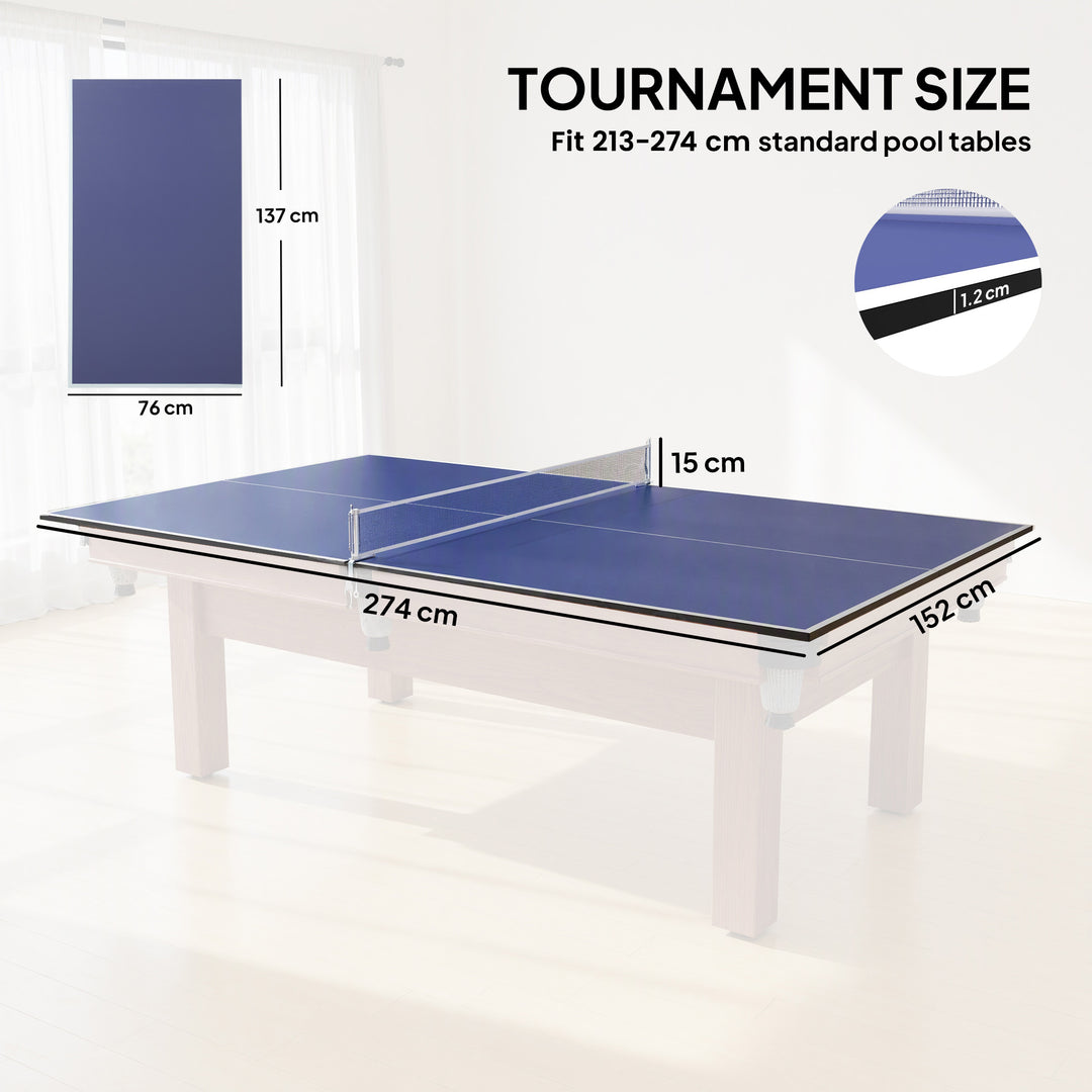 9 ft Folding Ping Pong Table Top for Billiard Tables, Table Tennis - view 3