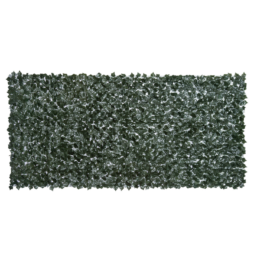 1-Piece Artificial Leaf Hedge Screen Privacy Fence Panel for Garden Outdoor Indoor Decor, Dark Green, 3M x 1.5M