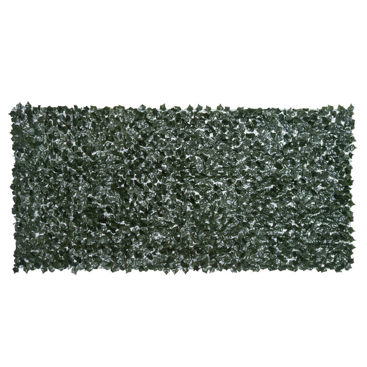 1-Piece Artificial Leaf Hedge Screen Privacy Fence Panel for Garden Outdoor Indoor Decor, Dark Green, 3M x 1.5M