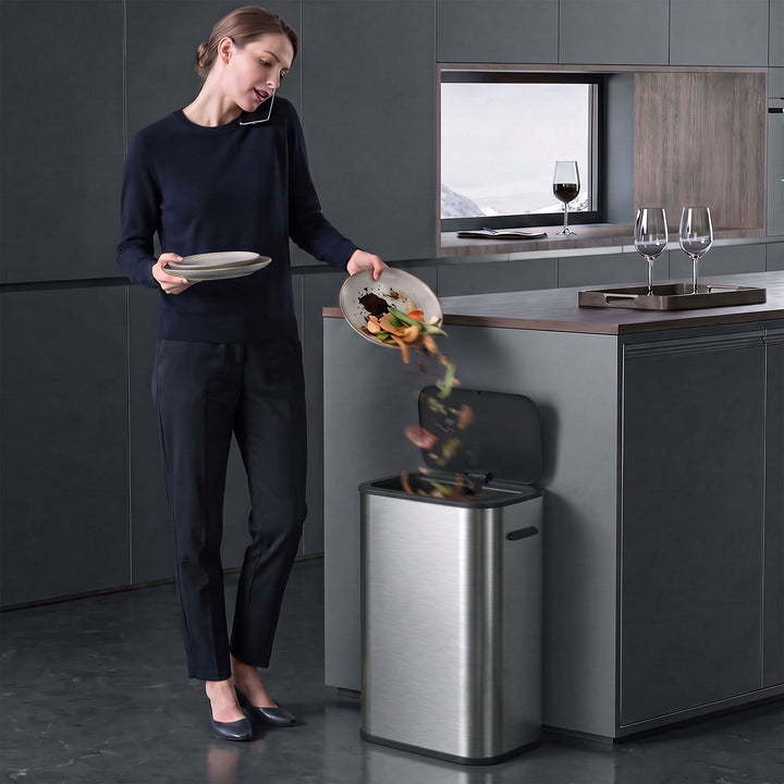 55L Sensor Bin for Kitchen, Touchless Automatic Waste Rubbish Bin - view 2