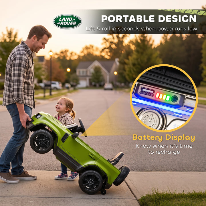 Land Rover Licensed 12V Kids Ride on Car with Remote, Suspension, Slow