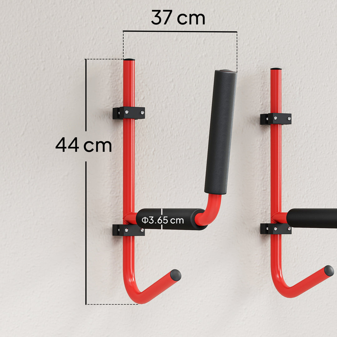 MCL Kayak Canoe Heavy Duty Wall Mounted Storage Holder Rack Heavy Duty Storing Hangers Red