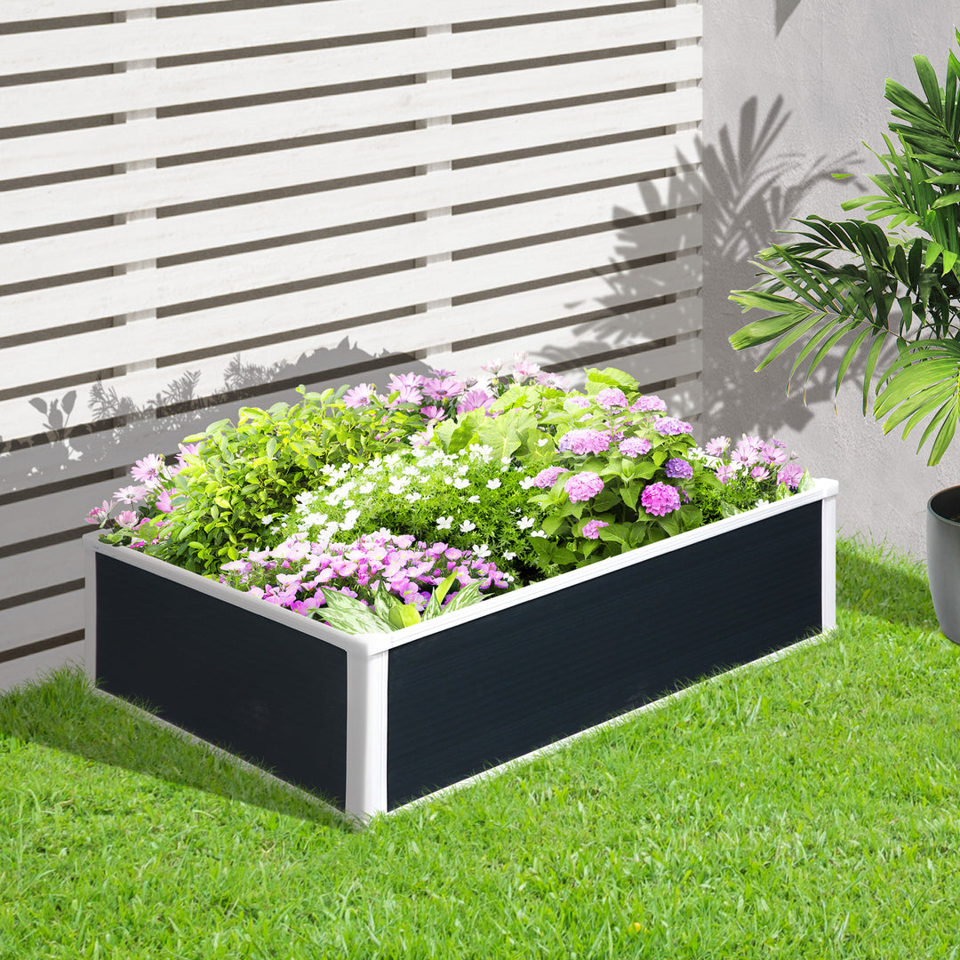 Outsunny Raised Planter Bed: Patio Vegetable & Floral Oasis, PP Construction | Aosom UK