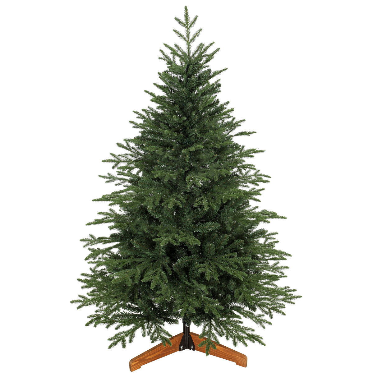 150cm Artificial Christmas Tree Full Hinged Xmas Tree Solid Pine Wood