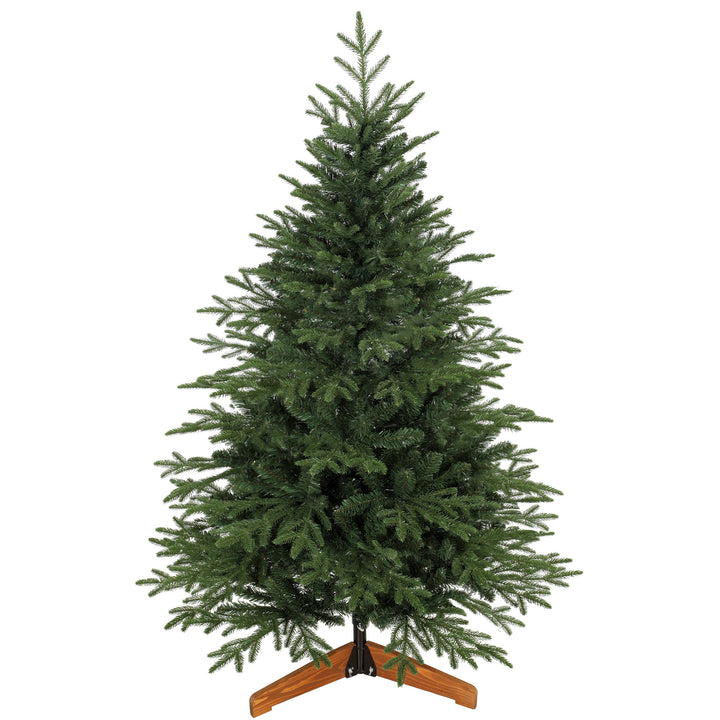 150cm Artificial Christmas Tree Full Hinged Xmas Tree Solid Pine Wood