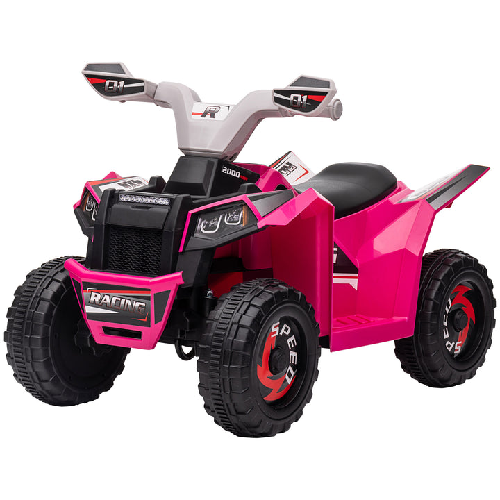 HOMCOM 6V Electric Quad Bike for Toddlers, Wear-Resistant Wheels, Forward and Backward Function, Pink | Aosom UK