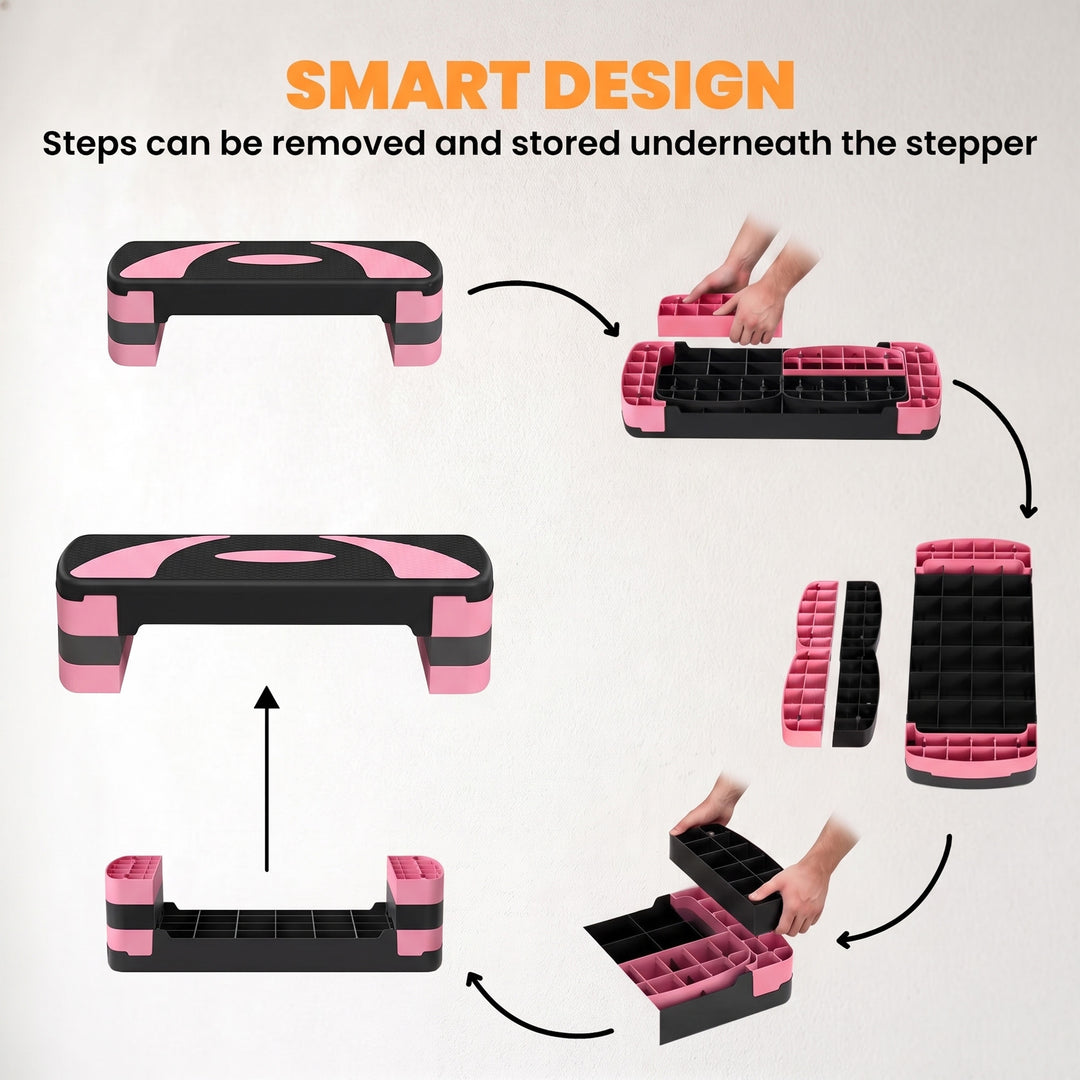 Aerobic Step with 3-Level Adjustable Heights for Home, Office - view 5