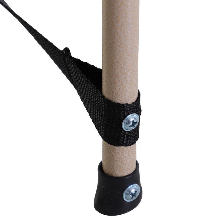 MCL Single Steel Frame Portable Camping Cot, with Carry Bag - Grey