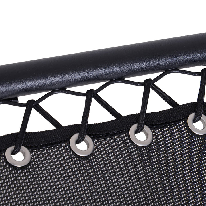 MCL Zero Gravity Chair Metal Frame Texteline Armchair Outdoor Folding and Reclining Sun Lounger with Head Pillow for Patio Decking Gardens Camping, Black