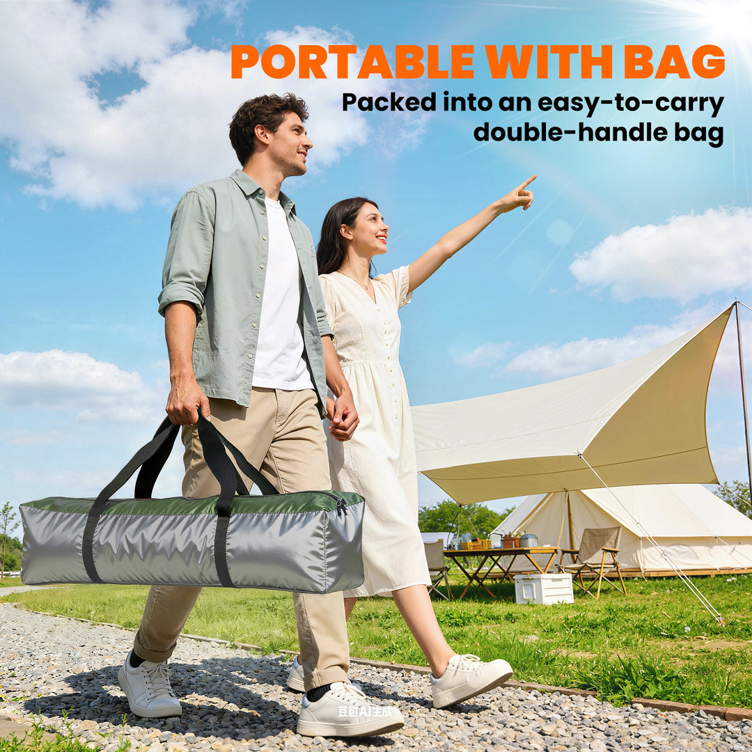 Double Layer Instant Pop Up Tent with Rainfly, Portable Camping Shelte