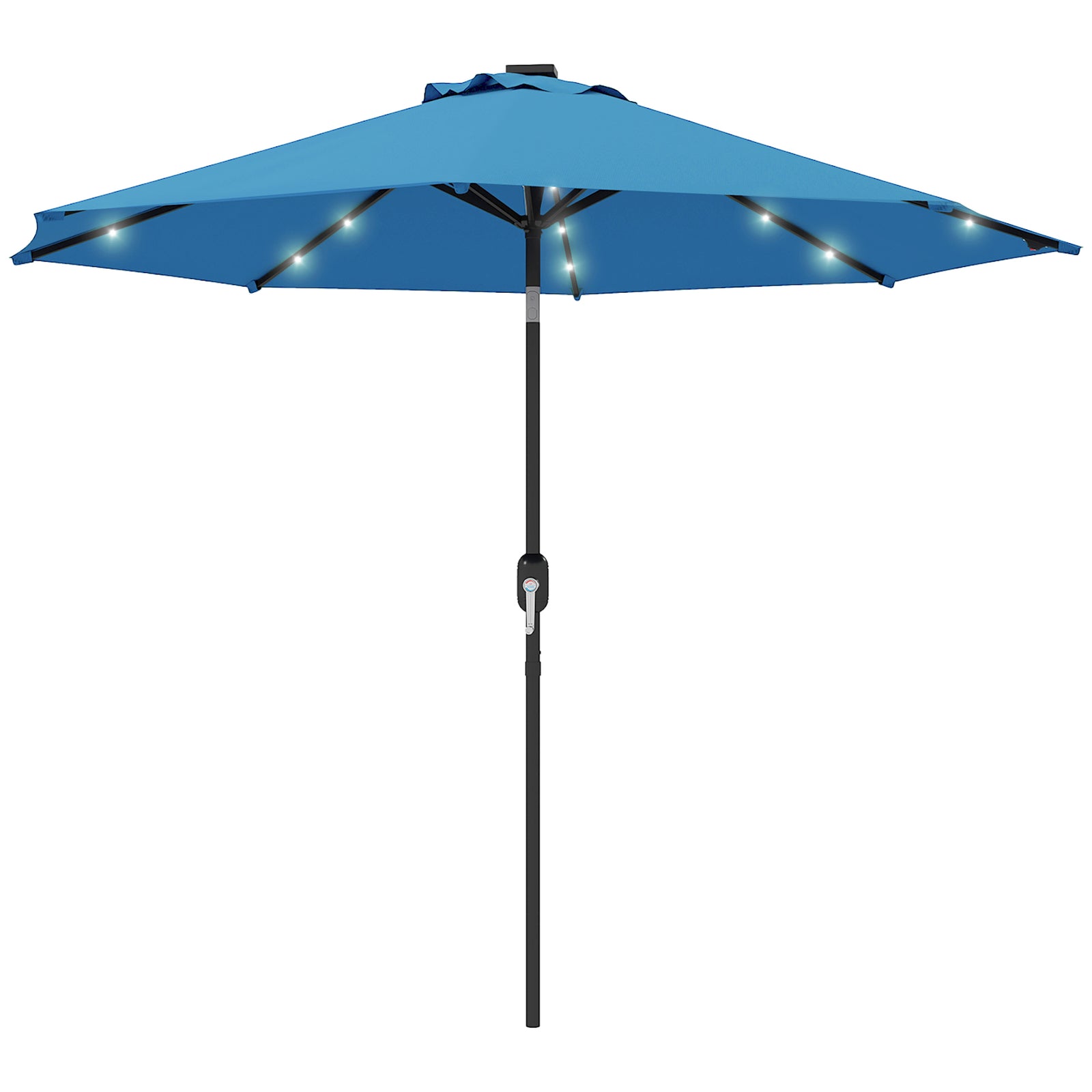 2.7m LED Light Parasol Umbrella - Blue