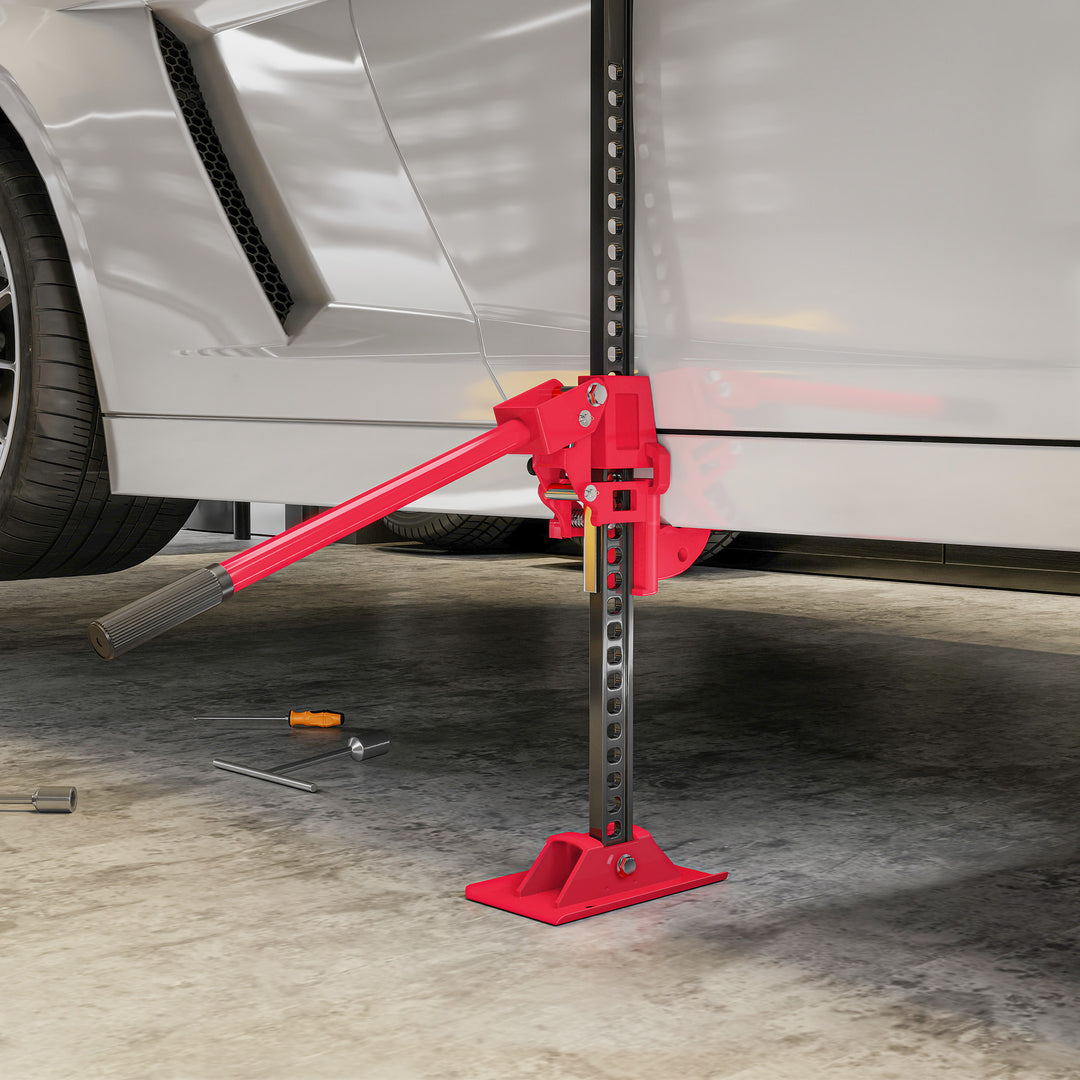 3 Tonne Farm Jack, 33" High Lift Jack for 4x4 Tractors Trucks Agricultural Lifting, Red