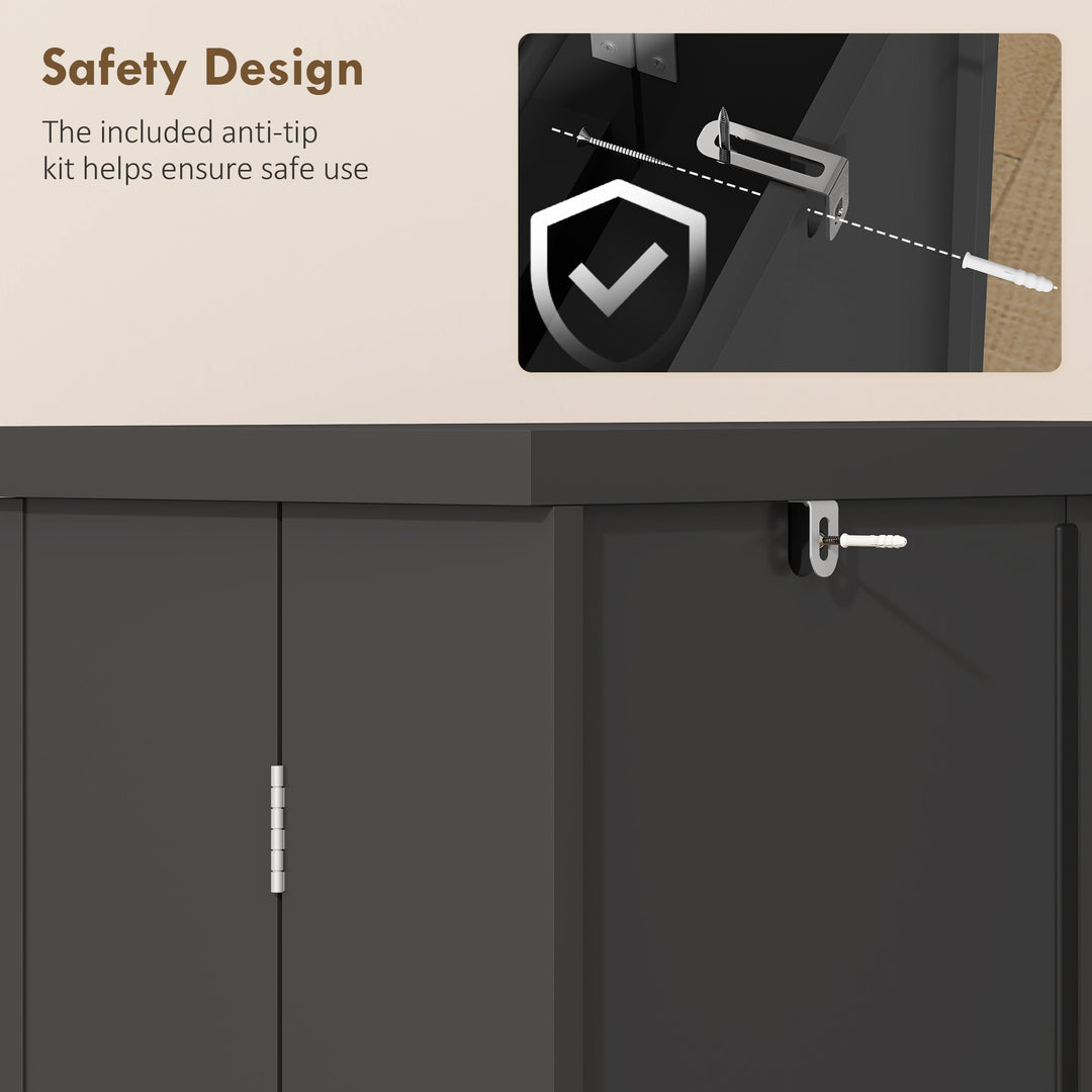 Kitchen Cupboard, Freestanding Multi-Storage Kitchen Pantry Cabinet wi